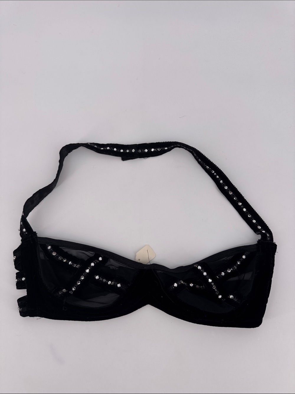 Trashy Lingerie Velvet Studded Rhinestone Bra NWT
